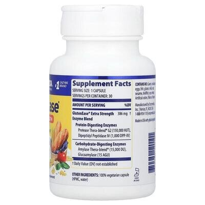 Травні ферменти Enzymedica GlutenEase, 30 капсул
