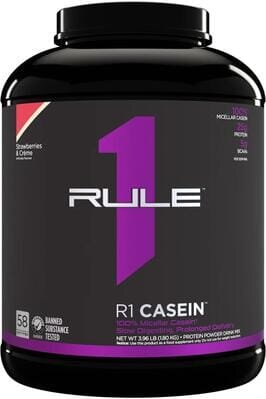 Протеїн Rule One R1 Casein, полуниця та крем, 1820 г