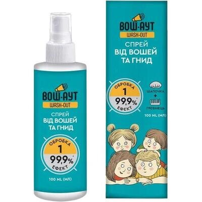 Спрей Wash-Out проти вошей та гнид, 100 мл