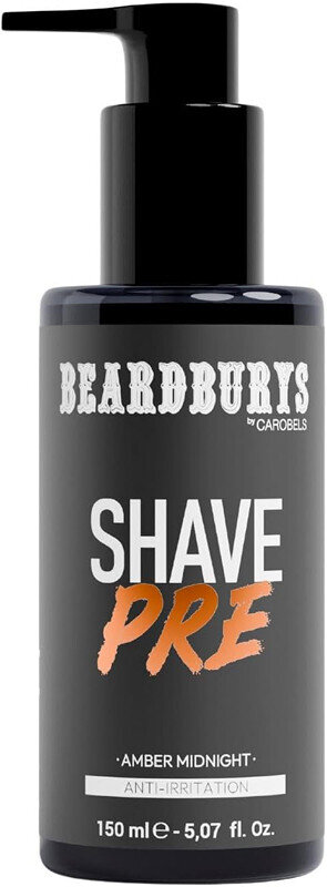 Крем перед голінням Beardburys Amber Midnight проти подразнень, 150 мл