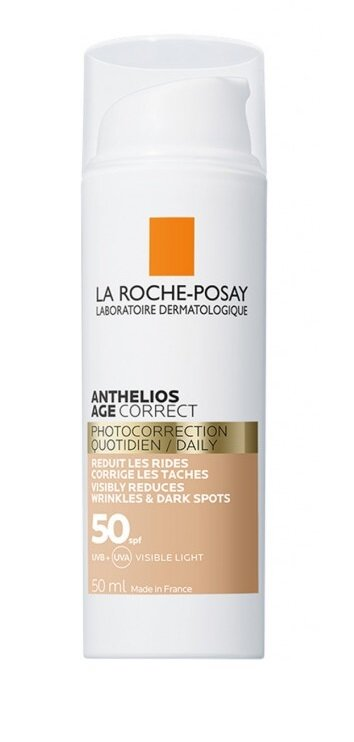 Засіб сонцезахисний La Roche-Posay Anthelios Age Correct з тонуючим ефектом проти зморшок і пігментації, SPF50, 50 мл