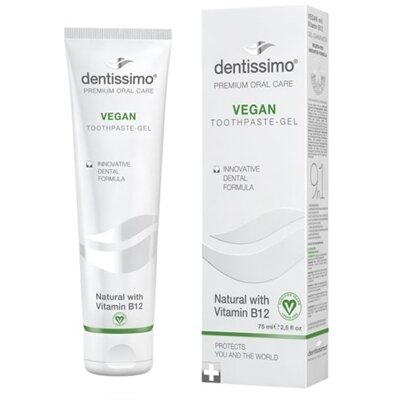Зубна паста-гель Dentissimo Vegan Natural with Vitamin B12, 75 мл