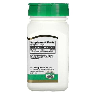 Вітамін Е-1000 21st Century Vitamin E-1000, 55 капсул