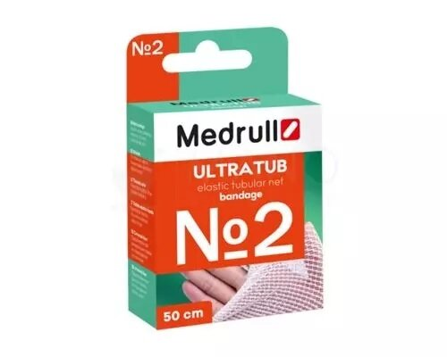 Бинт еластичний Medrull Ultratub №2 сітчастий трубчастий, розмір 2,0 см x 50 cм