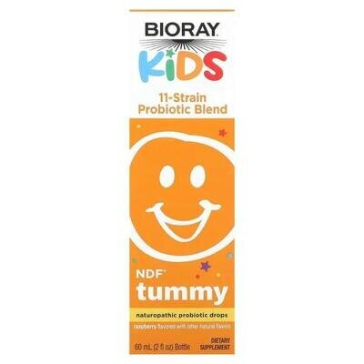 Пробіотики Bioray Kids NDF Tummy для дітей суміш із 11 штамів зі смаком малини, 60 мл