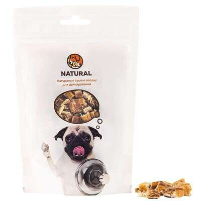 Ласощі для собак Natural Кишка яловича для дресирування, 100 г