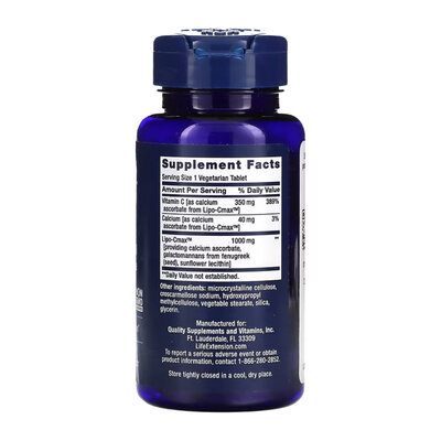 Вітамін С ліпосомальний Life Extension Vitamin C 24-Hour Liposomal Hydrogel, 60 веганських таблеток