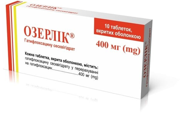 Озерлік таблетки, в/о по 400 мг №10