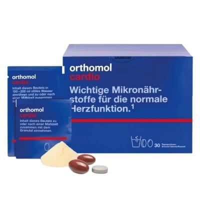 Ортомол Cardio гранули + таблетки + капсули, курс 30 днів