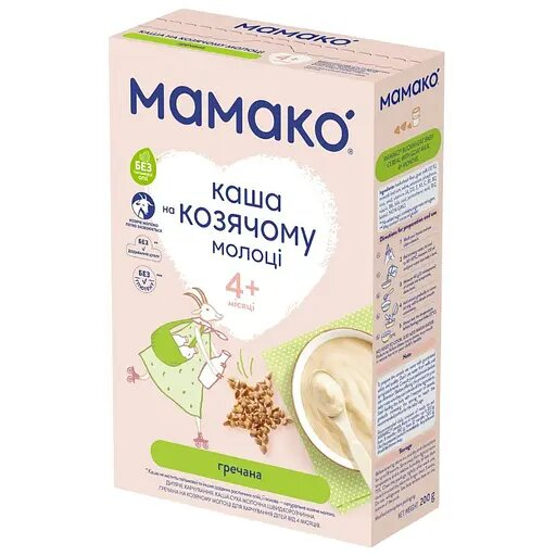 Каша молочна MAMAKO на козячому молоці гречана з 4 місяців, 200 г