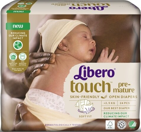 Підгузки Libero Touch Premature вага 0-2.5 кг, 24 шт