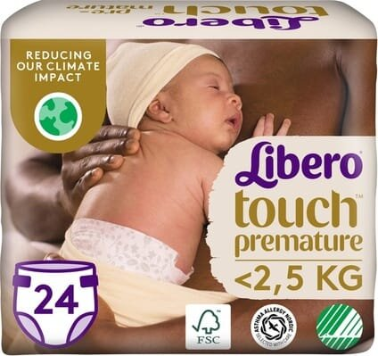 Підгузки Libero Touch Premature вага 0-2.5 кг, 24 шт