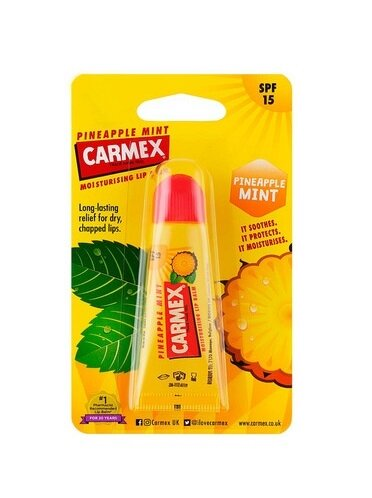 Бальзам для губ Carmex SPF15 зі смаком Ананаса та М'яти, тюбик, 10 г