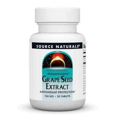 Екстракт виноградних кісточок Source Naturals Proanthodyn Grape Seed Extract 100 мг таблетки №30
