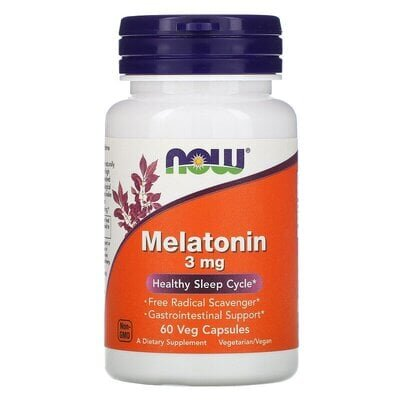 Мелатонін NOW Melatonin 3 мг вег. капсули №60