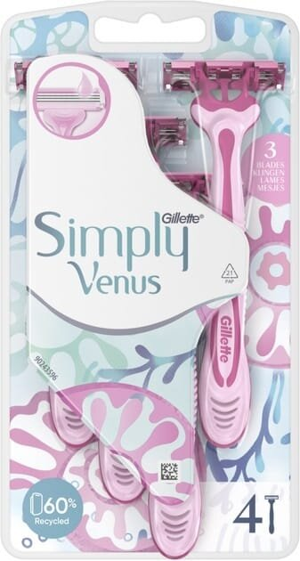 Бритви Simply Venus 3 одноразові жіночі, 4 шт