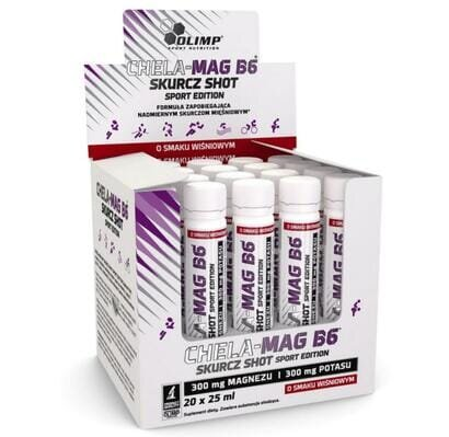 Дієтична добавка Магній B6 Olimp Chela-Mag B6 Skurcz Shot Sport Edition по 25 мл, 20 штук