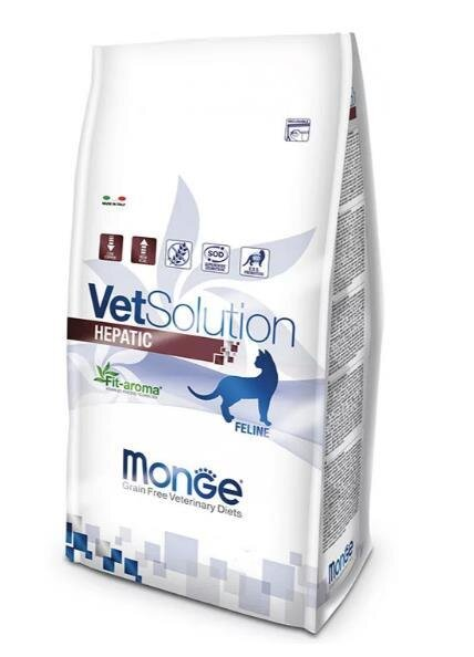 Корм сухий Monge Сat VetSolution Hepatic feline для котів усіх порід при хворобах печінки, 400 г