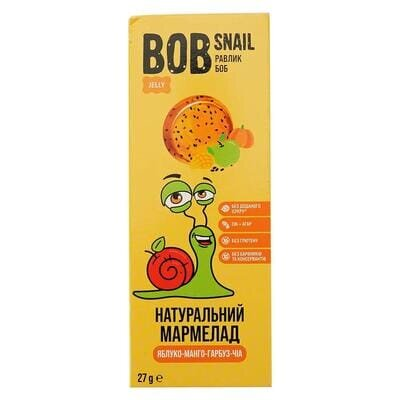 Мармелад Bob Snail Jelly яблуко-манго-гарбуз-чіа, 27 г