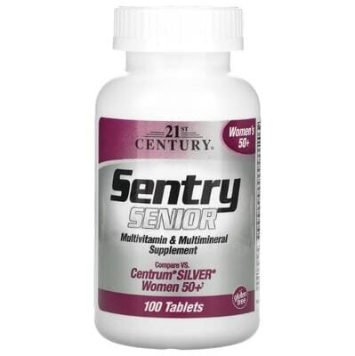 Мультивітаміни та мультимінерали для жінок 50+ 21st Century Sentry Senior Women's 50+, 100 таблеток