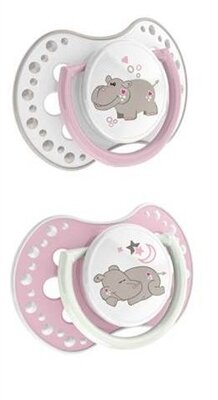 Пустушка силіконова Lovi Night & Day динамічна, 22/810girl, 3-6 місяців, 2 шт