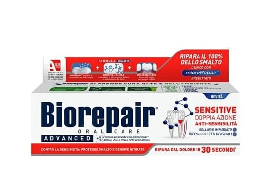 Зубна паста Biorepair Advanced Звільнення від чутливості подвійна дія, 75 мл