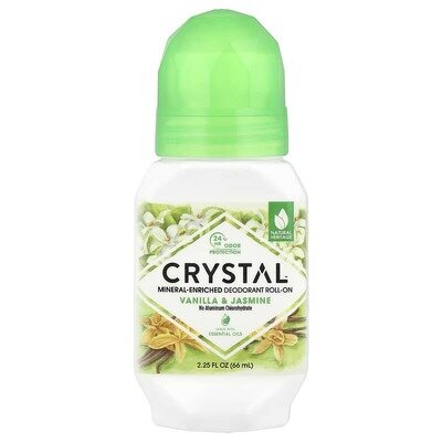 Дезодорант кульковий Crystal Vanilla & Jasmine натуральний без алюмінію, 66 мл