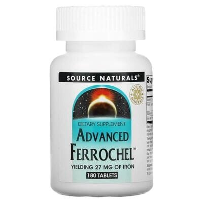 Залізо Source Naturals Advanced Ferrochel, 180 таблеток