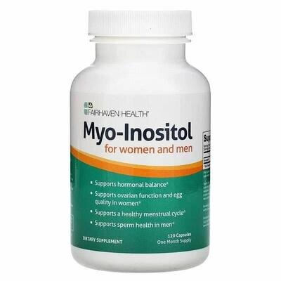 Міо-інозитол Fairhaven Health Myo-Inositol для жінок і чоловіків, 120 капсул