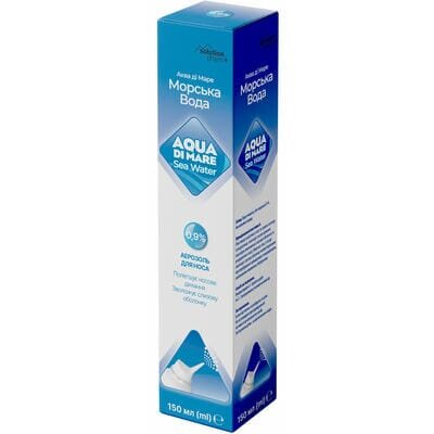 Аква Ді Маре Solution Pharm морська вода аероз., р-н ізот. 0,9 % по 150 мл у флаконі