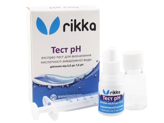 Тест рН Rikka для визначення кислотності акваріумної води, діапазон 6.0-7.6