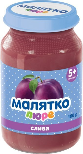 Пюре фруктове Малятко Сливове, 180 г