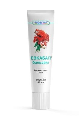 Евкабал бальзам емульсія 3 г/10 г/100 г по 40 мл у тубах