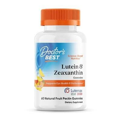 Зеаксантин і лютеїн Doctor's Best Lutein & Zeaxanthin Gummies зі смаком манго, 60 жувальних таблеток