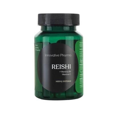 Гриб Рейші та Вітамін В6 Innovative Pharma Reishi+Vitamin B6+Vitamin C капсули №30