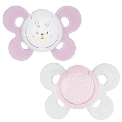 Пустушка латексна Chicco Physio Comfort, від 0 до 6 місяців, рожева, 2 шт