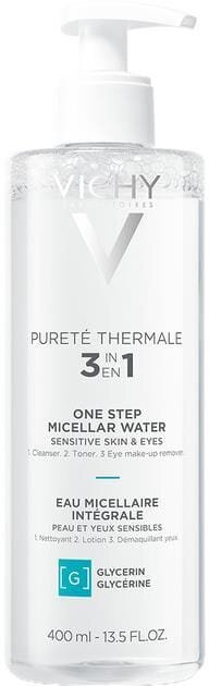 Міцелярна вода Vichy Purete Thermal, для чутливої шкіри обличчя і очей, 400 мл