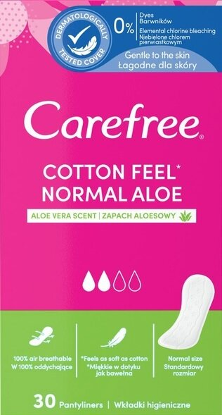 Прокладки щоденні Carefree Cotton Feel Normal Aloe гігієнічні, 30 шт