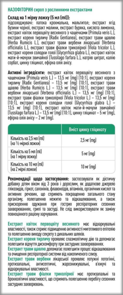 Назофіторин сироп, 100 мл