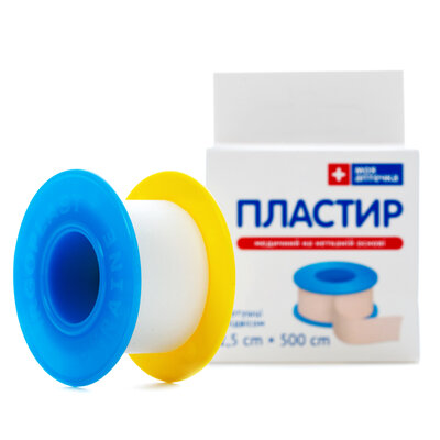 Пластир медичний Моя Аптечка на нетканій основі 2,5 см x 500 см