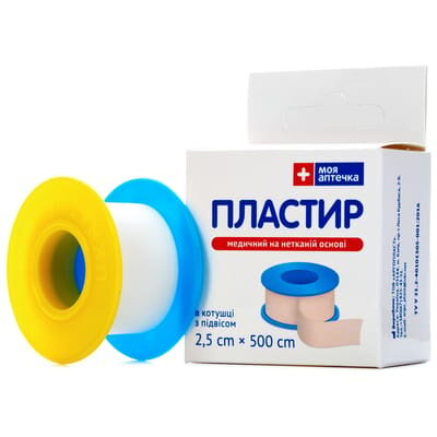 Пластир медичний Моя Аптечка на нетканій основі 2,5 см x 500 см