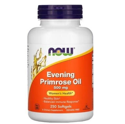 Примули Вечірньої олія NOW Evening Primrose Oil 500 мг м'які капсули №250