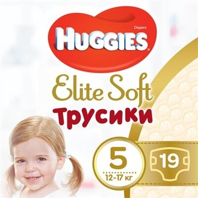 Підгузки-трусики Huggies Elite Soft Pants XL дитячі розмір 5, 12-17 кг, 19 шт