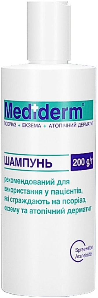 Шампунь Мediderm при псоріазі, екземі, атопічному дерматиті, 200 г