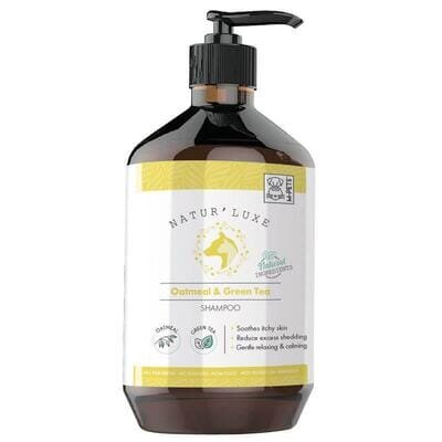 Шампунь M-Pets Natur'Luxe Oatmeal&Green Tea для чутливої шкіри собак з вівсянкою та зеленим чаєм, 500 мл