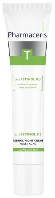 Крем для обличчя Pharmaceris T Pure Retinol 0.3 нічний з ретинолом для вікового акне, 40 мл