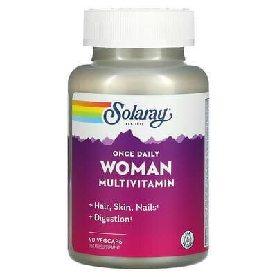 Мультивітаміни для жінок Solaray Once Daily Woman, 90 капсул