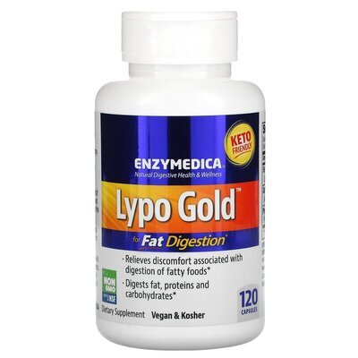 Травні ферменти Enzymedica Lypo Gold, 120 капсул