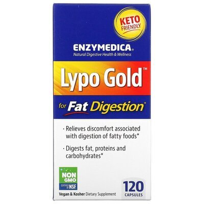 Травні ферменти Enzymedica Lypo Gold, 120 капсул