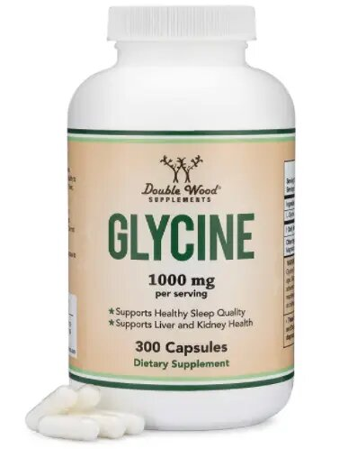 Гліцин Double Wood Glycine 1000 мг, 300 капсул